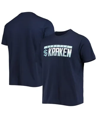 Men's LevelWear Navy Seattle Kraken Richmond Wordmark T-shirt