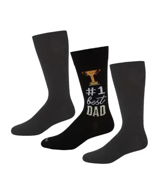 Men's Novelty Rayon From Bamboo Blend 3 Pair Pack Socks