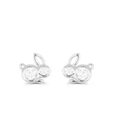 Bunny Rabbit Stud Earrings in 14K Gold Plated or Sterling Silver