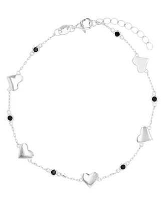Heart Anklet in Sterling Silver