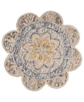 Lr Home Radiance RDC54092 4' x 4' Round Area Rug