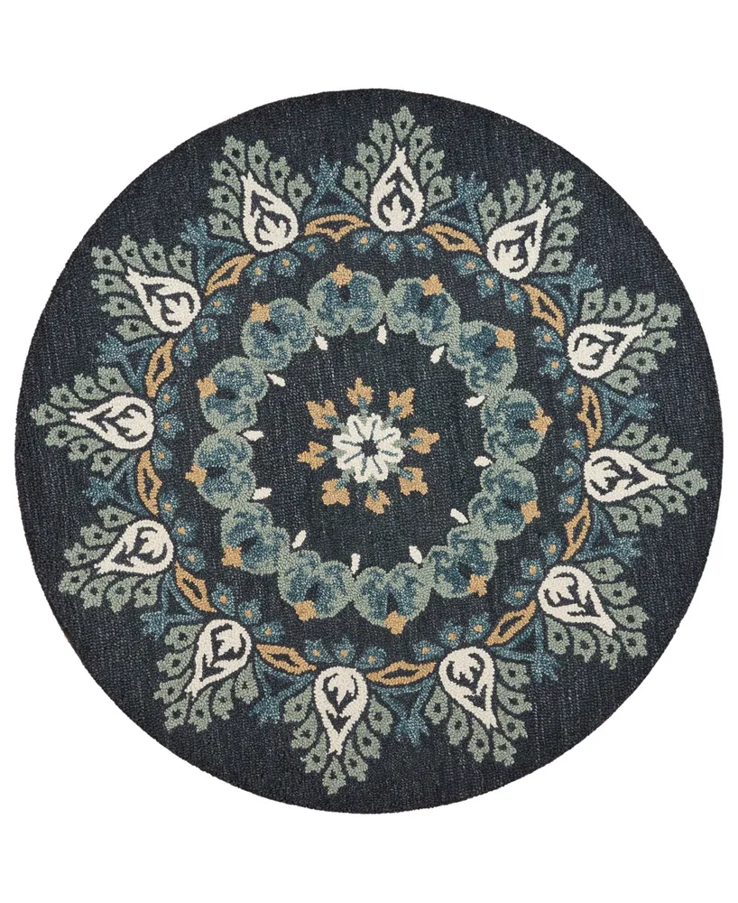 Lr Home Radiance RDC54097 4' x 4' Round Area Rug