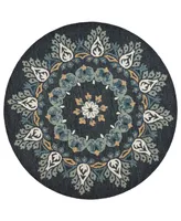 Lr Home Radiance RDC54097 4' x 4' Round Area Rug