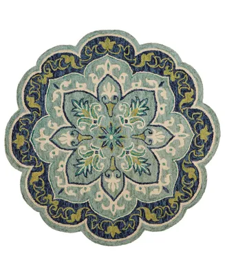 Lr Home Radiance RDC54077 6' x 6' Round Area Rug