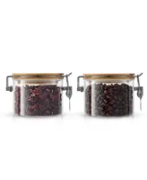 JoyJolt 2 Piece Glass Jars Set