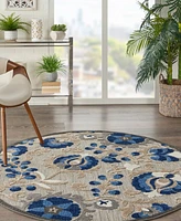 Nourison Home Aloha ALH17 4' x Round Outdoor Area Rug