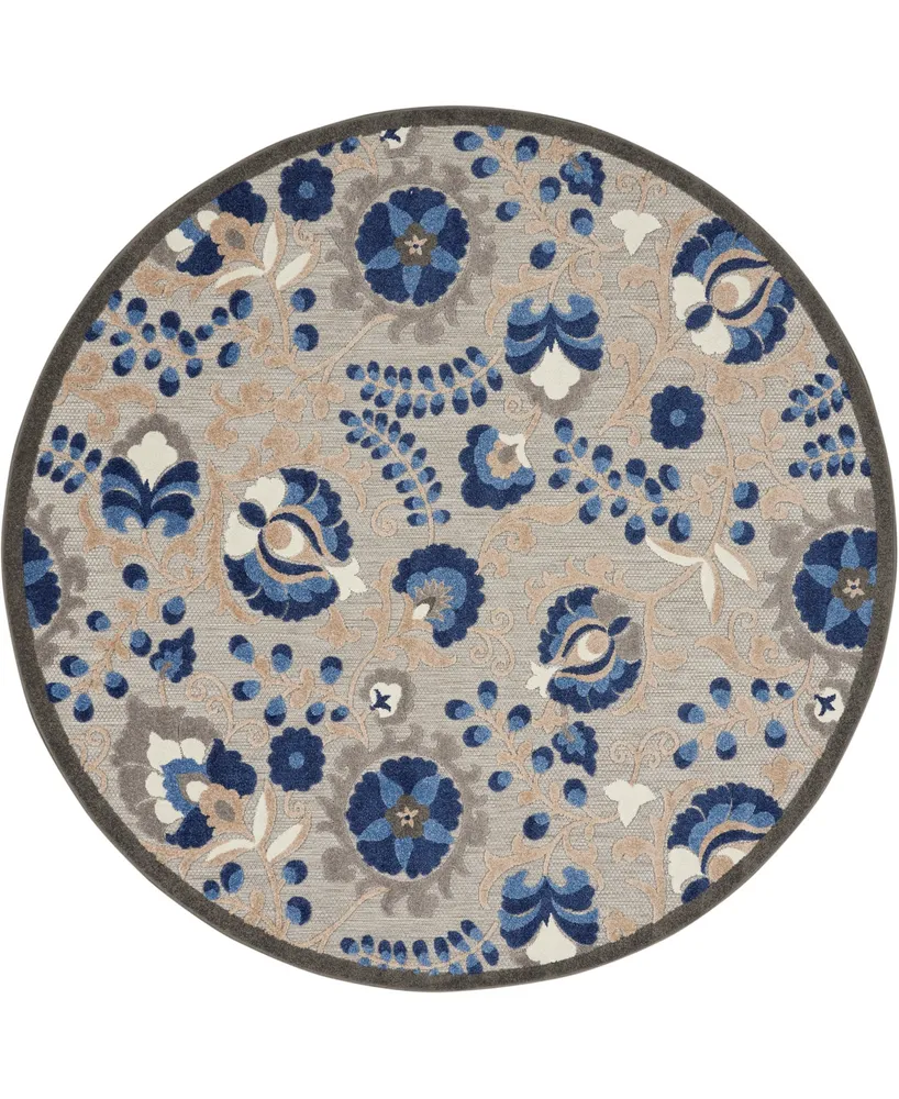 Nourison Home Aloha ALH17 4' x Round Outdoor Area Rug