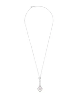 Cultured Freshwater Pearl (8x6mm) Dangling Pendant in Sterling Silver