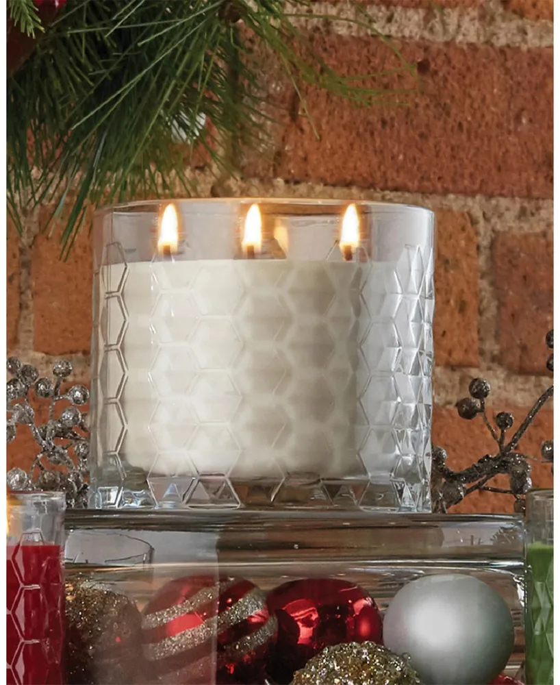French Vanilla Fragrance Honeycomb Glass Jar Candle