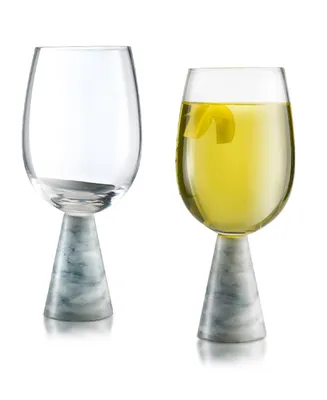 Marble All Purpose Wine Glasses, Set of 2, 14 Oz