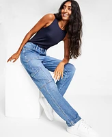 And Now This Women's High Rise Utility Denim Jeans