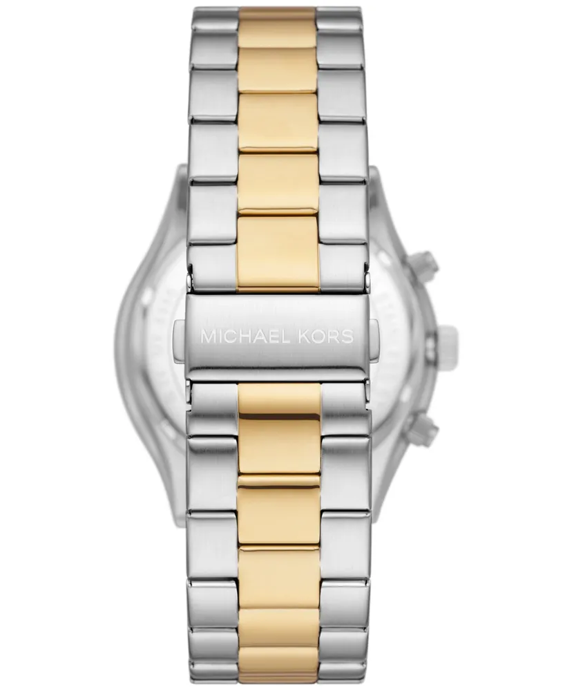 Michael Kors Men's Slim Runway Chronograph Two-Tone Stainless Steel Bracelet Watch 44mm - Two