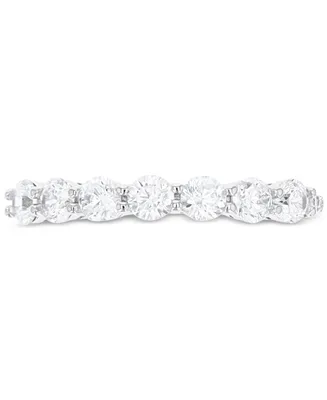 Cubic Zirconia Seven Stone Band Sterling Silver