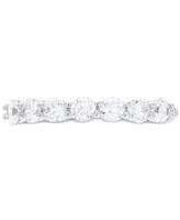Cubic Zirconia Seven Stone Band Sterling Silver