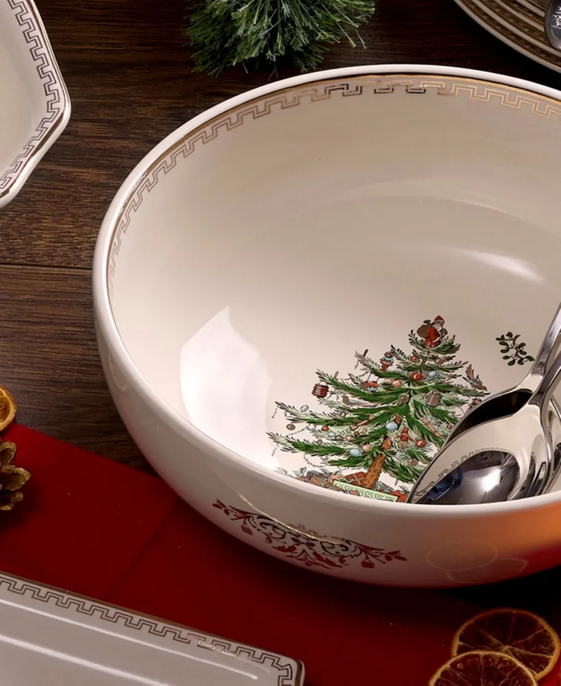 Spode Christmas Tree Salad Serving Set of 2