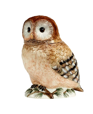 Certified International Winter's Walk 3D Owl Cookie Jar