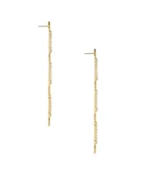 Ettika Women's 18k Gold Plated Straight Dangle Earrings