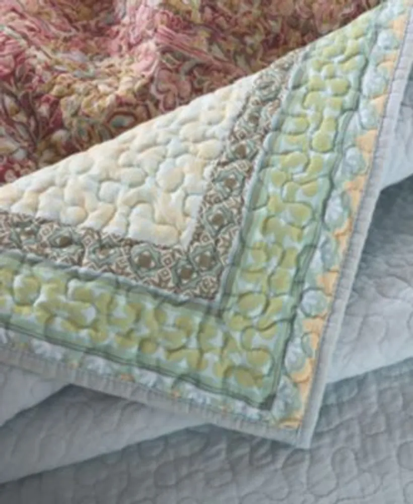 Greenland Home Fashions Palisades Pastel Quilt Set 3 Piece