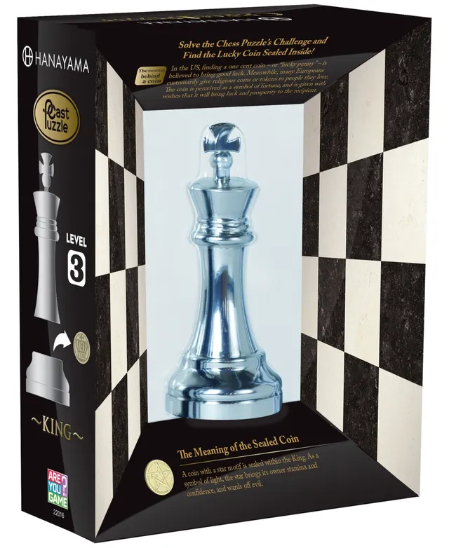 Silver Color Chess Piece - King, Hanayama Metal Puzzles