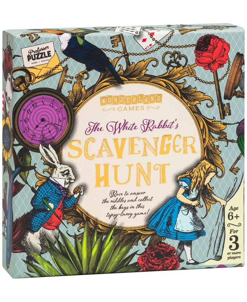 Professor Puzzle Wonderland Games the White Rabbit's Scavenger Hunt Puzzle Set, 42 Piece