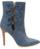 Journee Collection Women's Deandra Bow Detail Stiletto Dress Booties