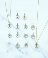 Wrapped Diamond Initial "P" 18" Pendant Necklace (1/10 ct. t.w.) in 14k Gold, Created for Macy's