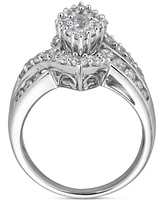 Diamond Cluster Ring (2 ct. t.w.) in 14k White Gold