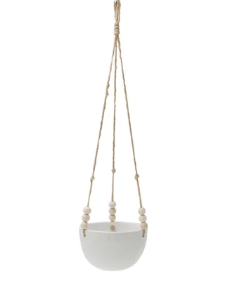 Flora Bunda Caveman Ceramic Hanging Planter, 5.38"