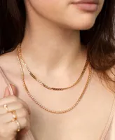 Ettika Simple Crystal Gold Chain Necklace Set