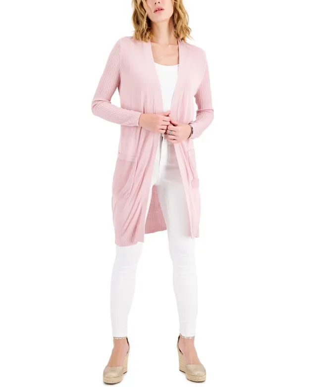 I.n.c. International Concepts Women's Ribbed Duster Cardigan