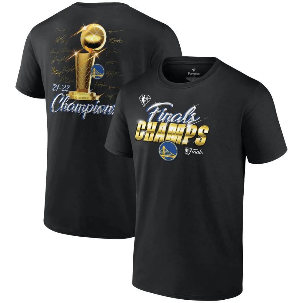 Fanatics Men's Black Golden State Warriors 2022 Nba Finals Champion Roster Signature T-Shirt