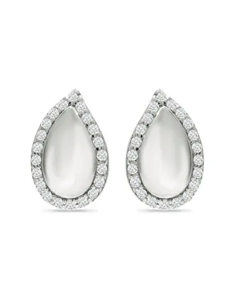 Giani Bernini Cubic Zirconia Teardrop Huggie Hoop Earrings, Sterling Silver or 18K Gold over Silver