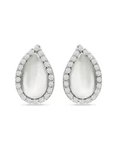 Giani Bernini Cubic Zirconia Teardrop Huggie Hoop Earrings, Sterling Silver or 18K Gold over Silver