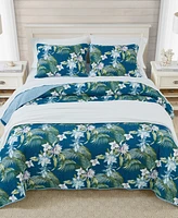 Tommy Bahama Home Southern Breeze Reversible 3 Piece Quilt Set