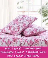 Closeout! Betsey Johnson 3 Piece Floral Vineyard Quilt Set, King