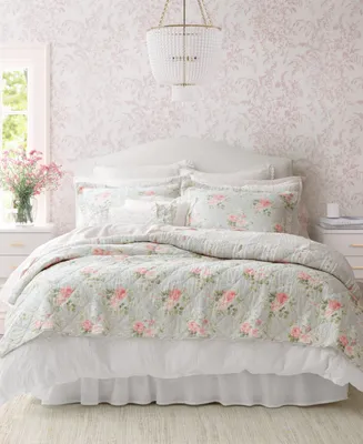Laura Ashley Melany Cotton Reversible 3 Piece Quilt Set, King