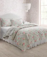 Laura Ashley Melany Cotton Reversible 2-Pc. Quilt Set, Twin