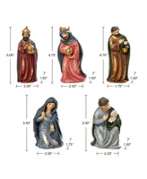 Glitzhome Resin Nativity Figurine Set