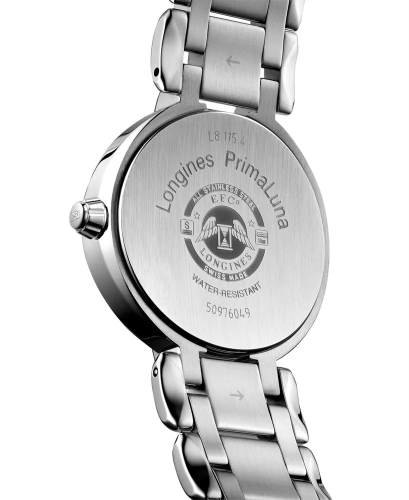 Longines Women's Swiss Automatic Diamond (1/20 ct. t.w.) Stainless Steel Bracelet Watch 30mm