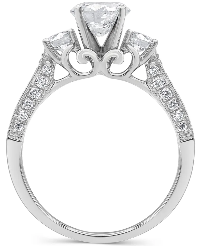 Diamond Three Stone Engagement Ring (1-3/4 ct. t.w.) in 14k White Gold