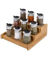 Seville Classics 3-Tier Expandable Bamboo Spice Rack Cabinet Organizer