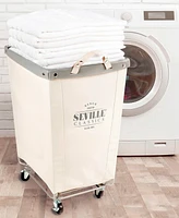 Seville Classics Commercial Grade Heavy-Duty Extra-Large Canvas Wheeled Laundry Hamper