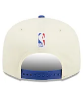 Men's New Era Cream and Royal Philadelphia 76ers 2022 Nba Draft 9FIFTY Snapback Adjustable Hat