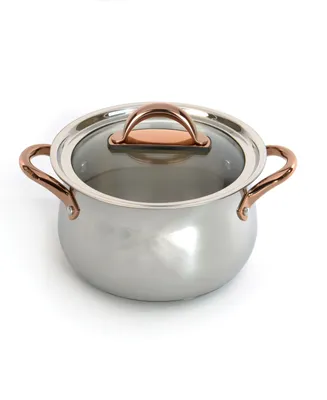 Ouro Casserole with Glass Lid, 8" - Silver