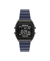 adidas Unisex Digital Two Blue Resin Strap Watch 36mm