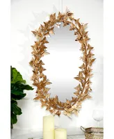 Glam Metal Wall Mirror, 33" x 19" - Gold