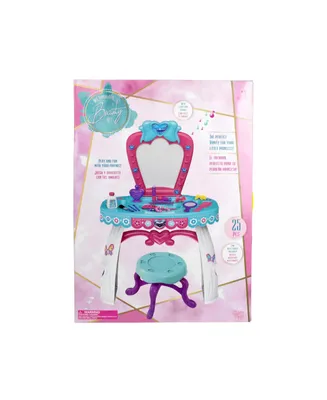 Vanity with Stool Accessories Set, 19 Pieces