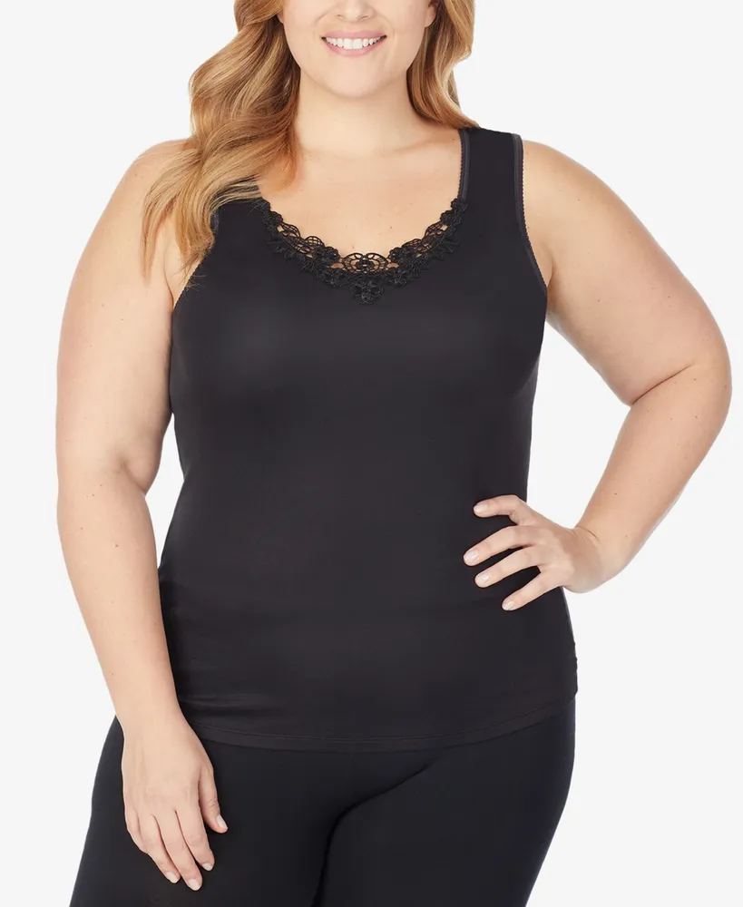 Cuddl Duds Plus SofTech Venice Lace Detail Cami