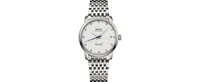 Mido Women's Swiss Automatic Baroncelli Iii Heritage Diamond (1/10 ct. t.w.) Stainless Steel Bracelet Watch 33mm