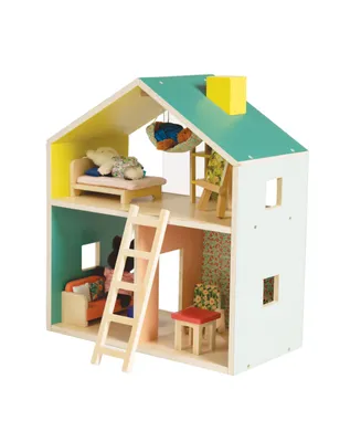 Manhattan Toy Company Little Nook 19-Piece Wooden Playhouse with Loft